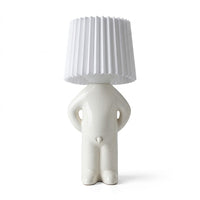 Lampe de bureau personnage avec abat-jour plissé