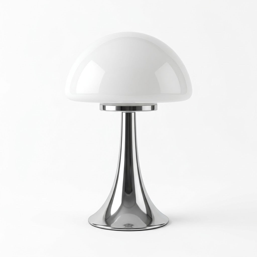 Lampe de bureau champignon en verre à 3 couleurs