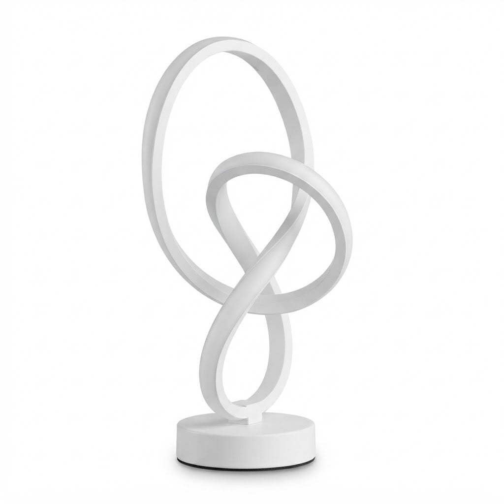Lampe de bureau LED design double spirale