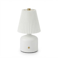 Lampe de bureau LED réglable avec abat-jour plissé