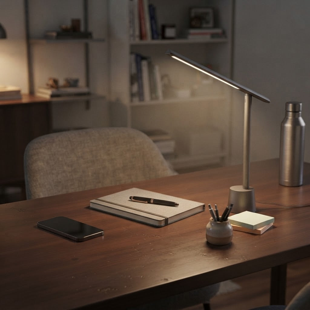 Lampe de bureau LED pliable à intensité réglable