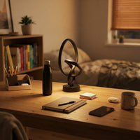 Lampe de bureau LED design double spirale