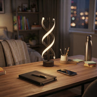 Lampe de bureau LED spirale à intensité réglable
