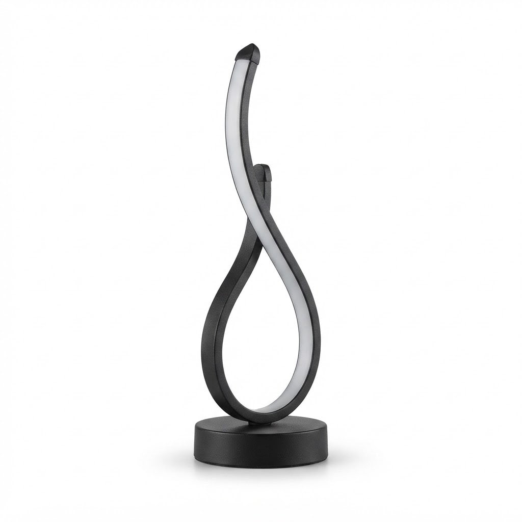 Lampe de bureau LED design torsadé moderne
