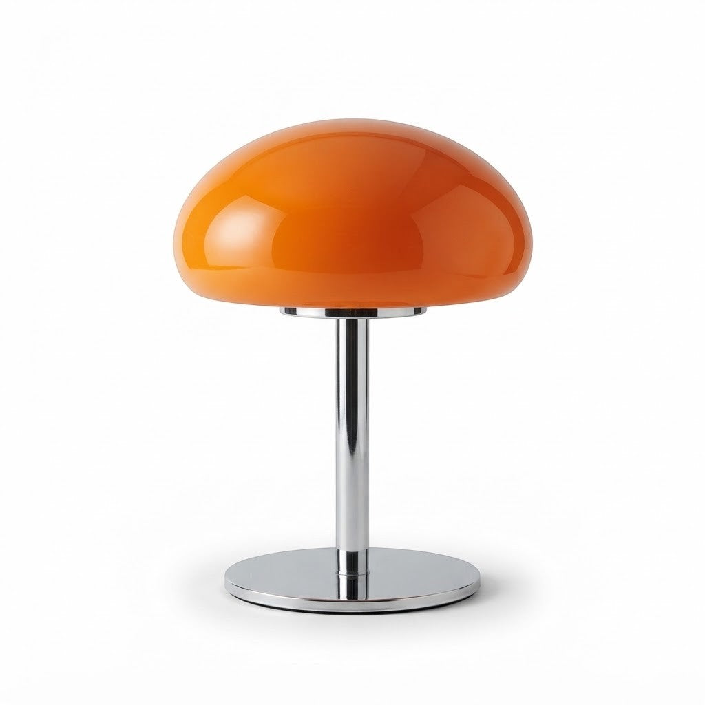 Lampe de bureau champignon en verre au style rétro