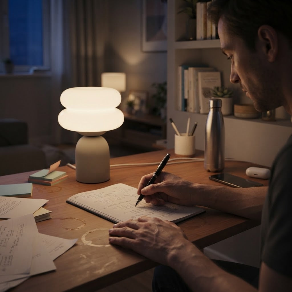 Lampe de bureau LED design nuage moderne