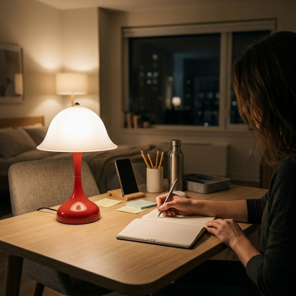 Lampe de bureau LED champignon rechargeable sans fil