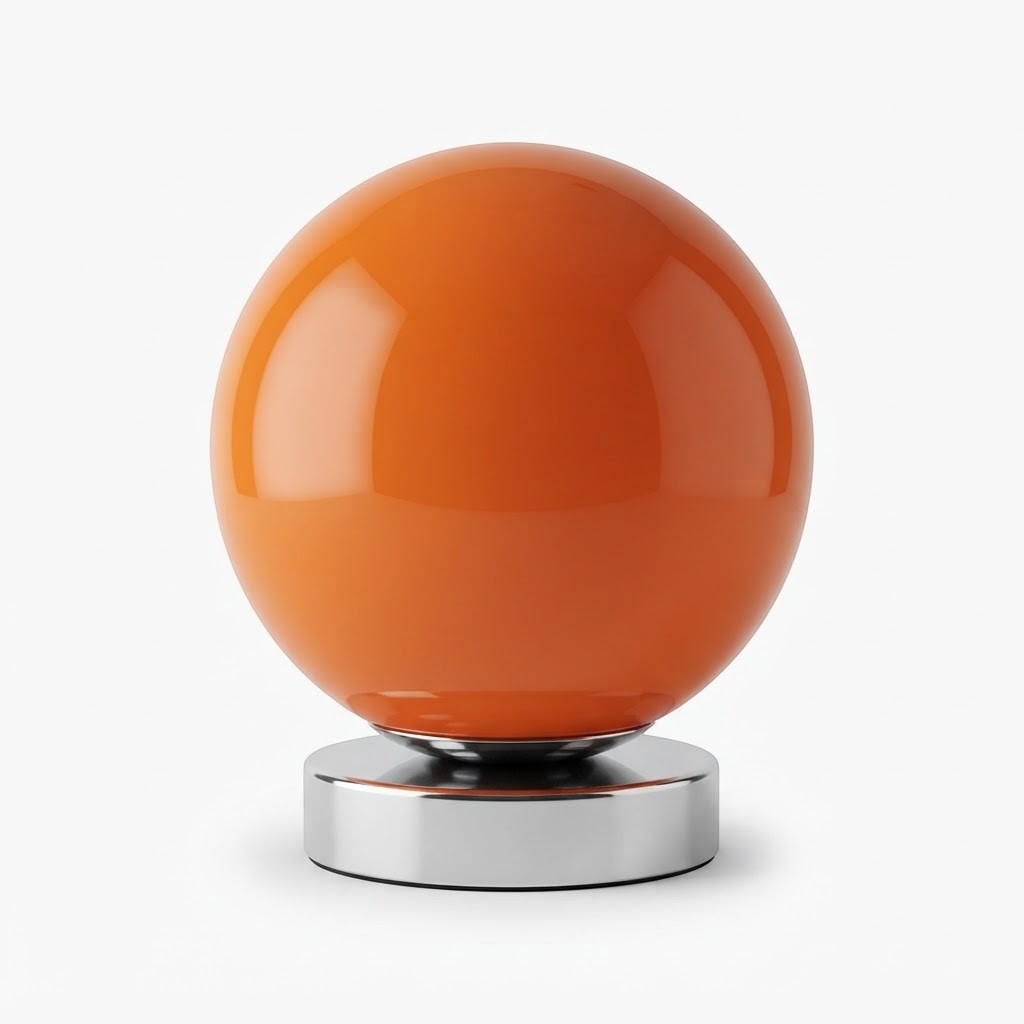 Lampe de bureau boule en verre à 3 couleurs