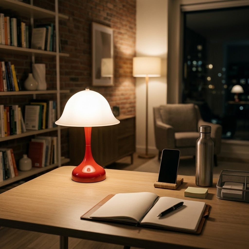 Lampe de bureau LED champignon rechargeable sans fil