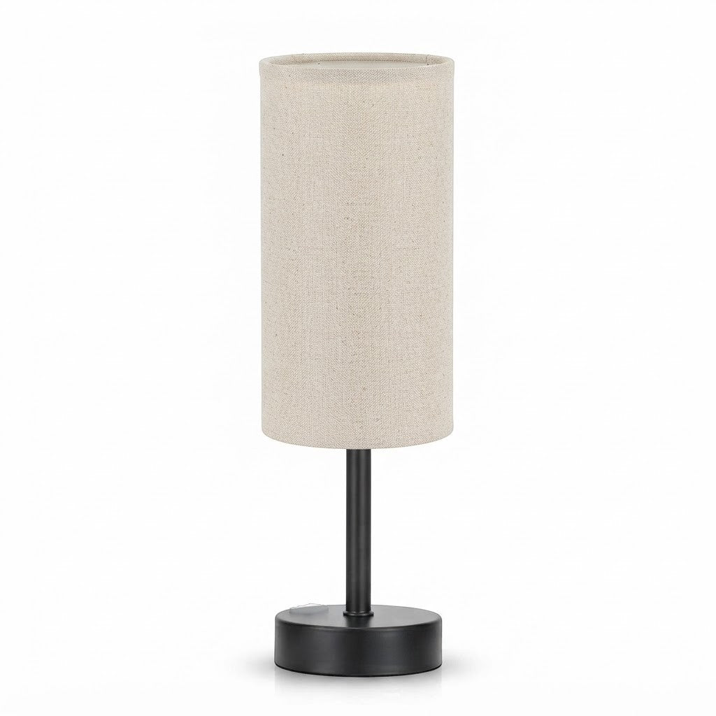 Lampe de bureau LED cylindrique avec chargeur USB