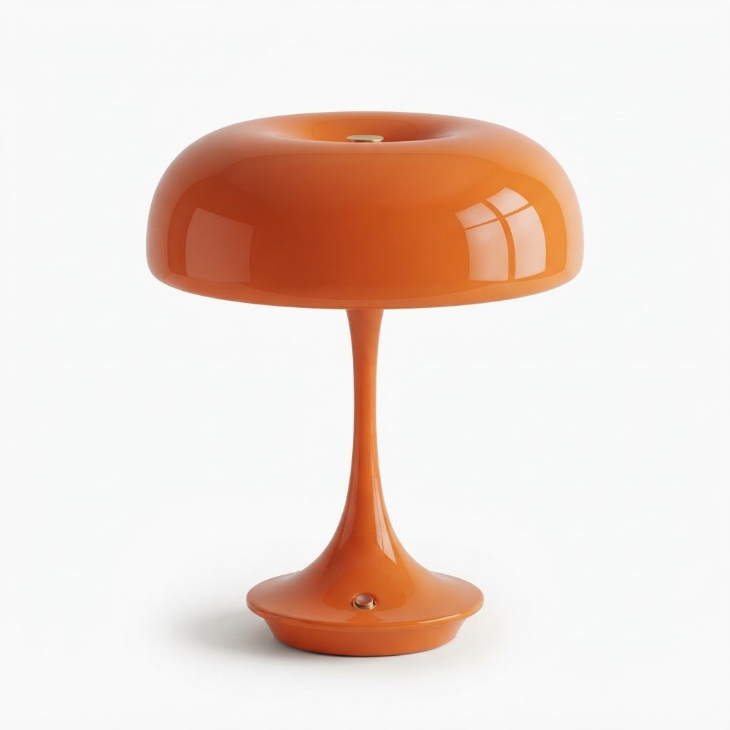 Lampe de bureau LED champignon tactile orange