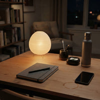 Lampe de bureau boule en papier style japonais