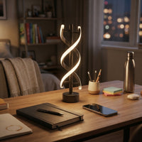 Lampe de bureau LED spirale à intensité réglable