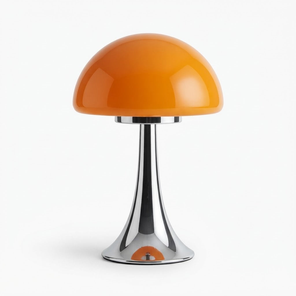 Lampe de bureau champignon en verre à 3 couleurs