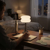 Lampe de bureau rétro à double anneau lumineux