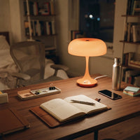 Lampe de bureau LED champignon tactile orange