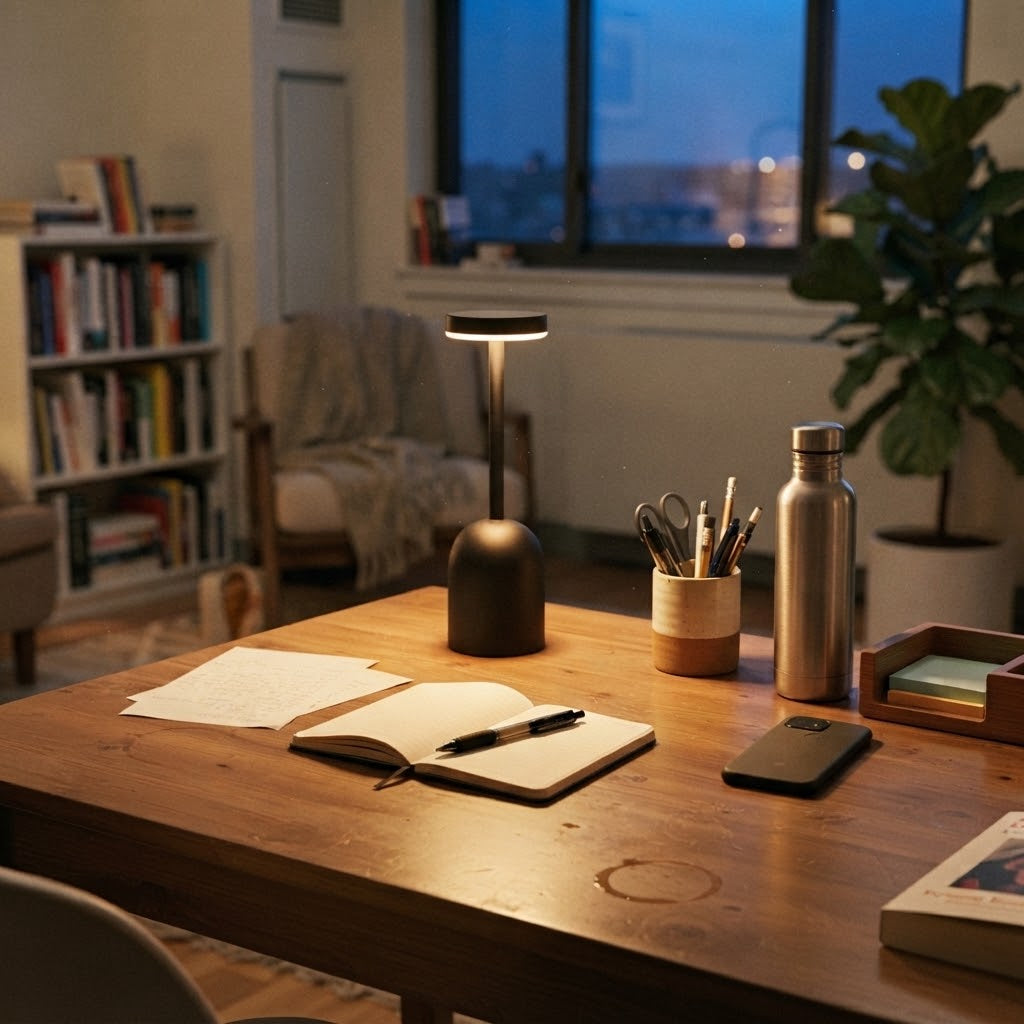 Lampe de bureau LED tactile à intensité réglable
