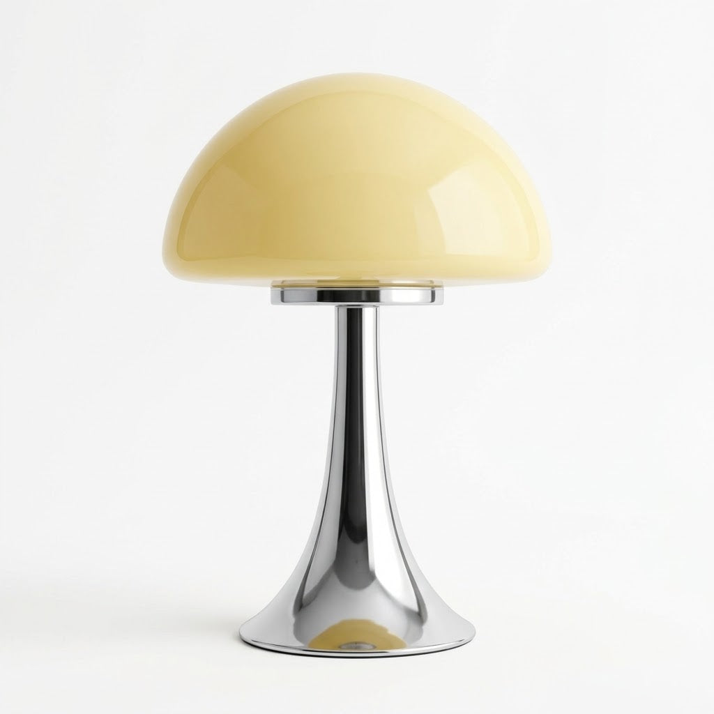 Lampe de bureau champignon en verre à 3 couleurs
