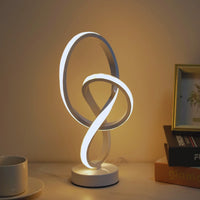 Lampe de bureau LED design double spirale