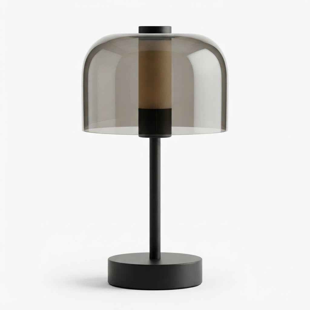 Lampe de bureau LED rechargeable avec abat-jour transparent