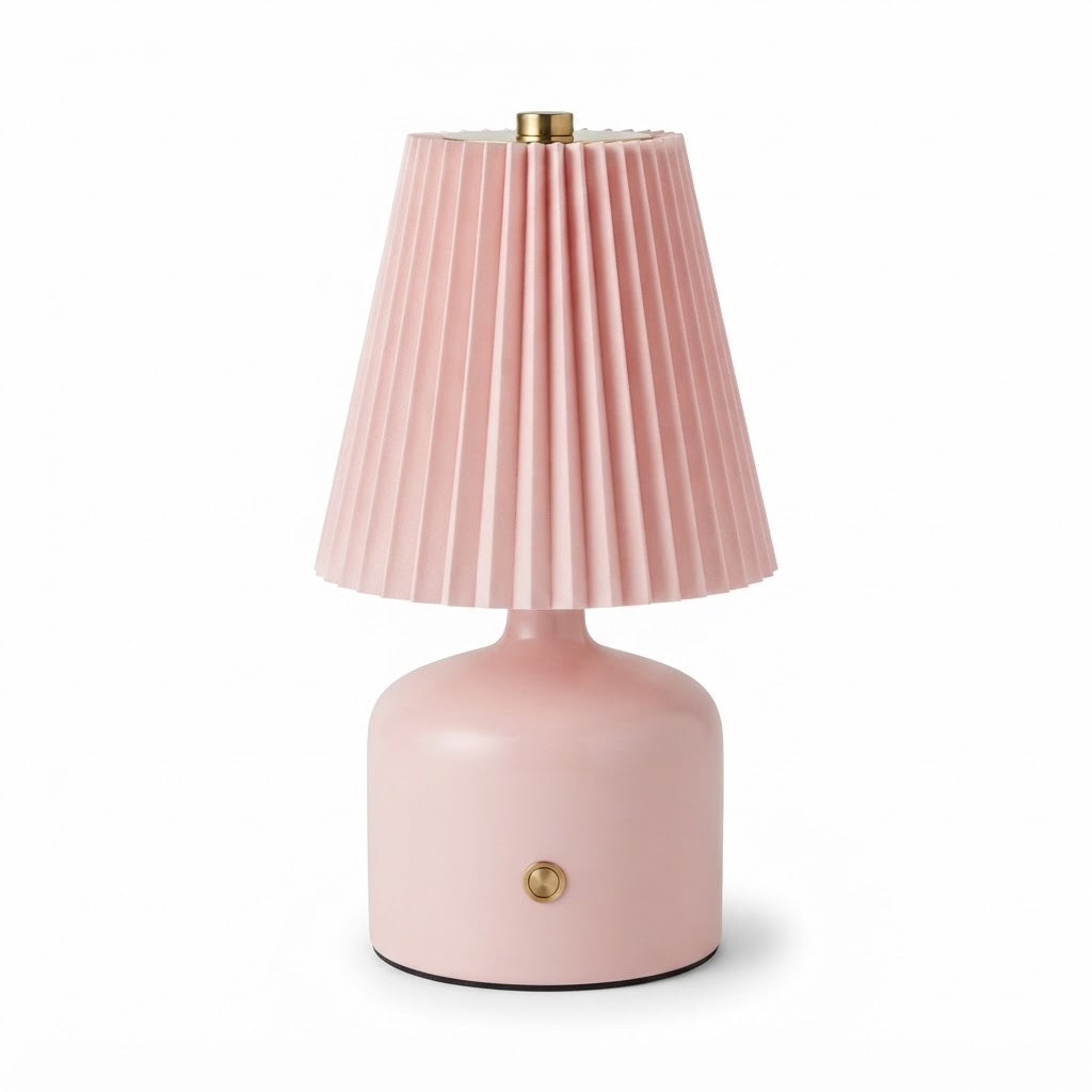 Lampe de bureau LED réglable avec abat-jour plissé