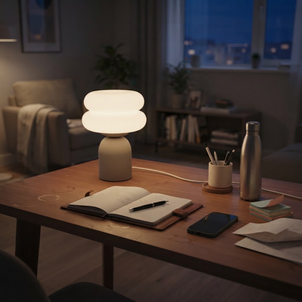 Lampe de bureau LED design nuage moderne
