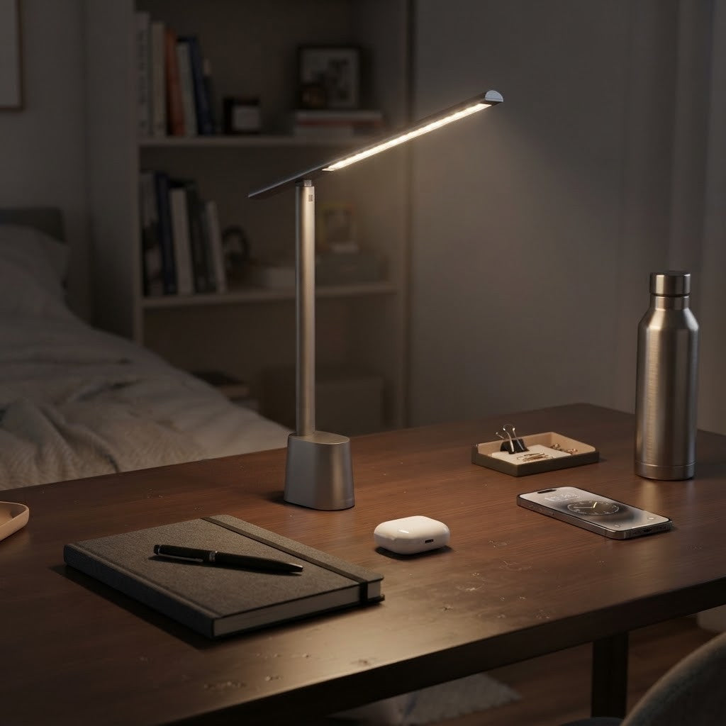 Lampe de bureau LED pliable à intensité réglable
