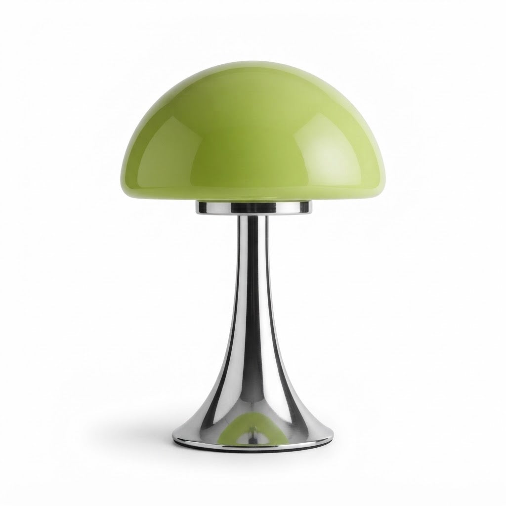 Lampe de bureau champignon en verre à 3 couleurs