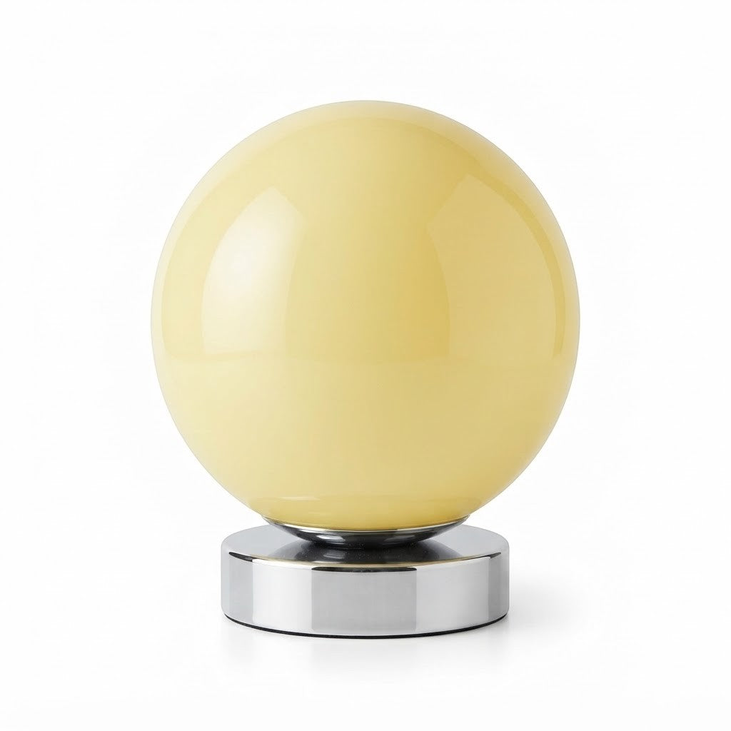Lampe de bureau boule en verre à 3 couleurs