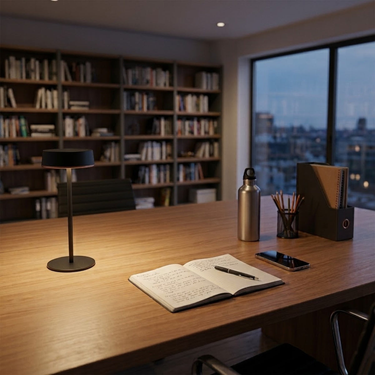 Lampe de bureau LED solaire rechargeable sans fil