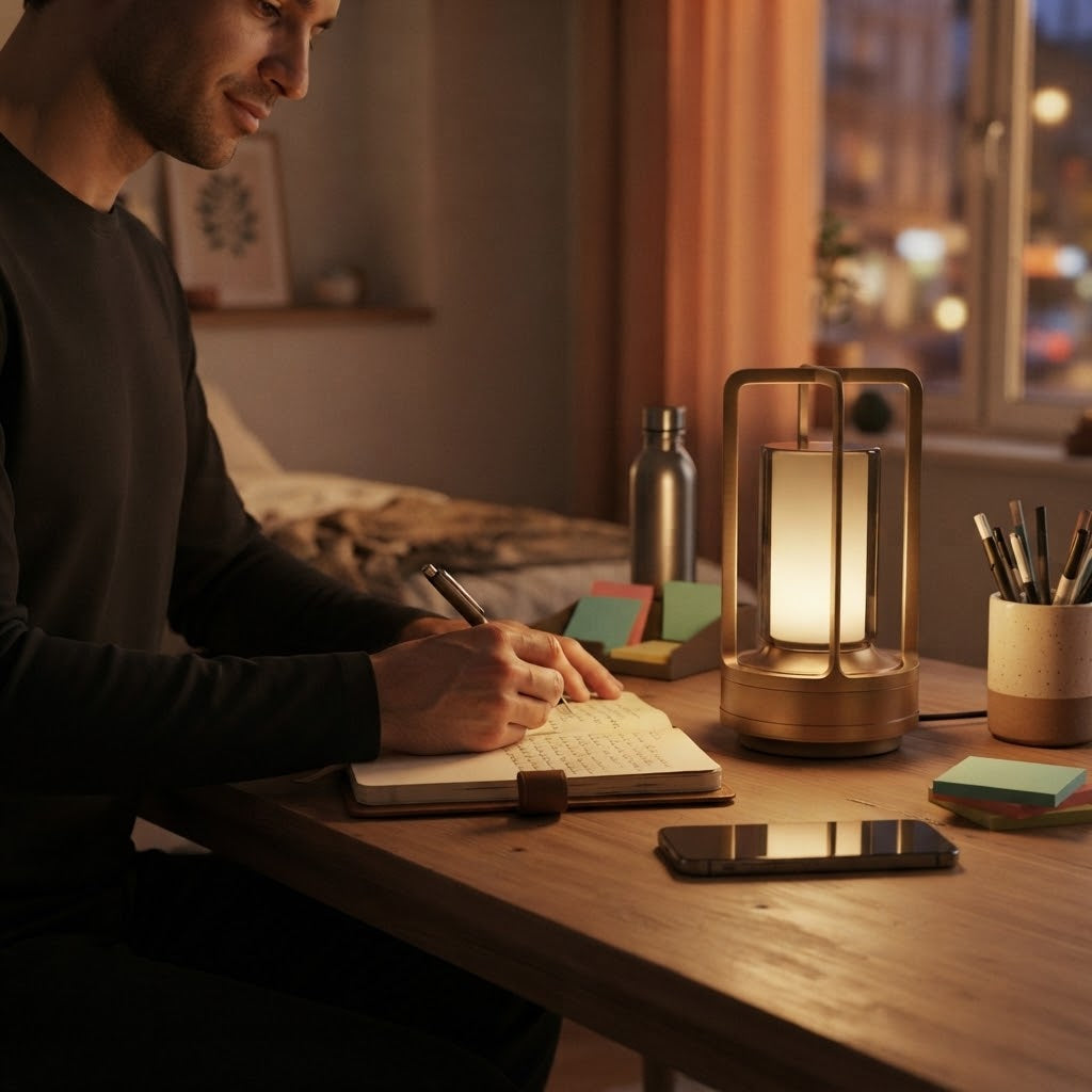 Lampe de bureau LED rechargeable à 3 modes d’éclairage