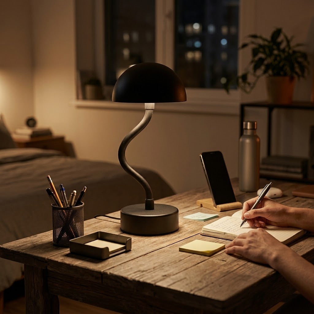 Lampe de bureau LED flexible rechargeable et réglable
