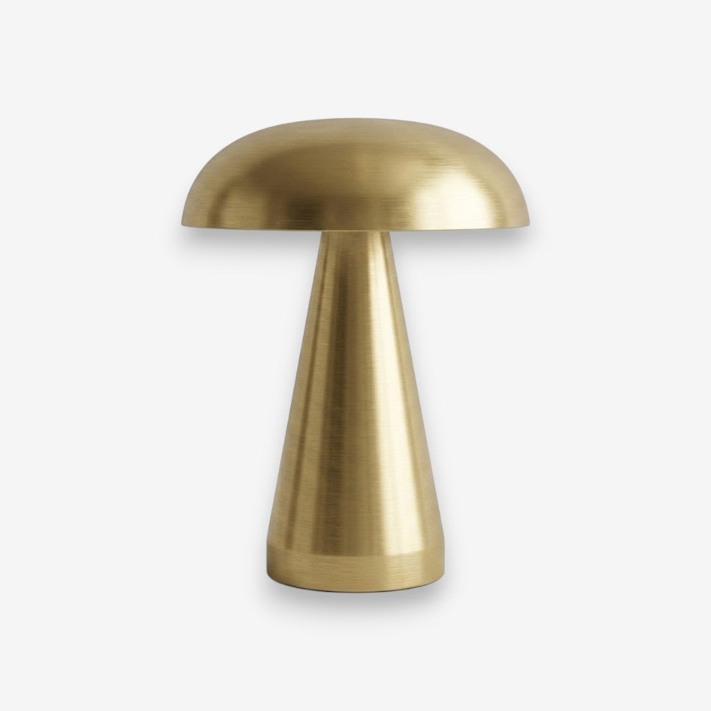 Lampe de bureau dorée sans fil