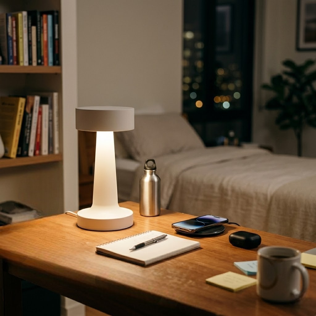 Lampe de bureau blanche