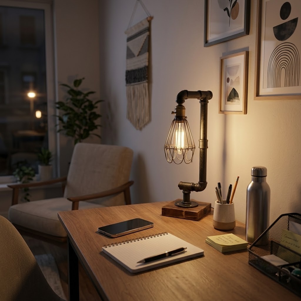 Lampe de bureau vintage industrielle