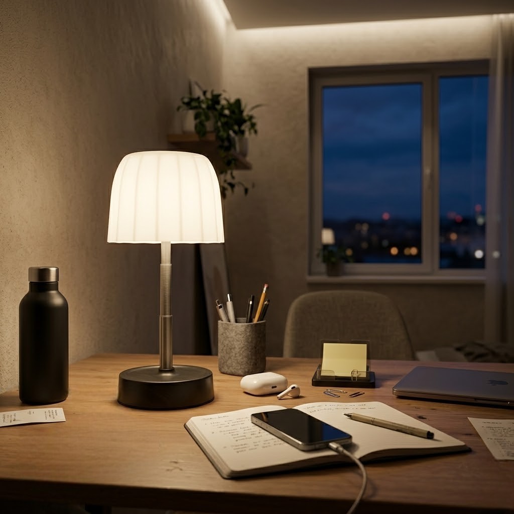 Lampe de bureau tactile pliable