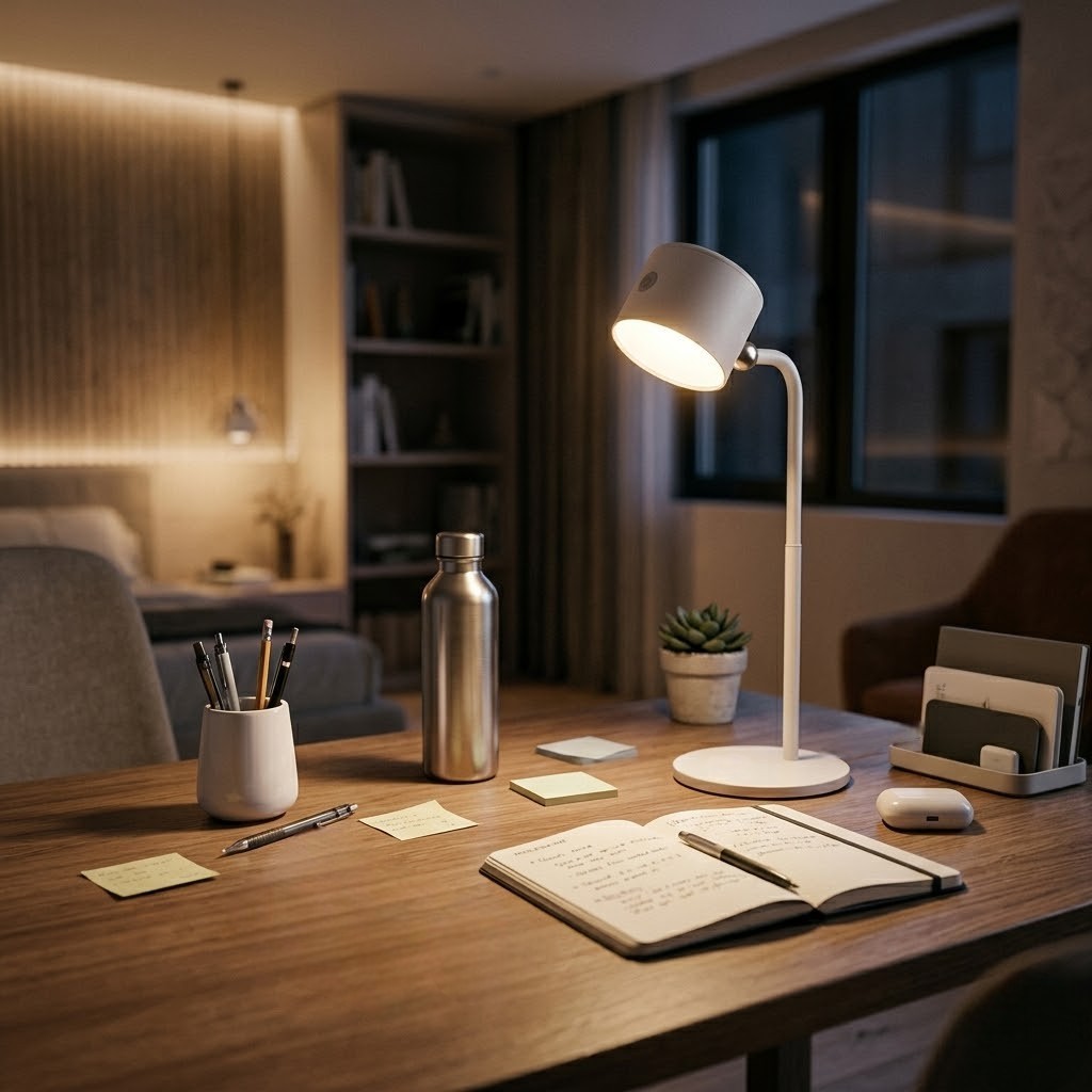 Lampe de bureau blanche LED