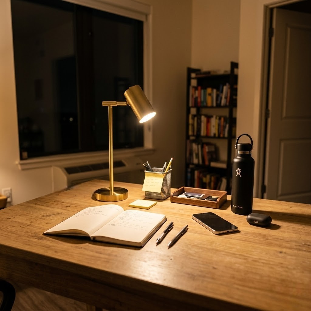 Lampe de bureau dorée design
