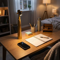 Lampe de bureau dorée moderne