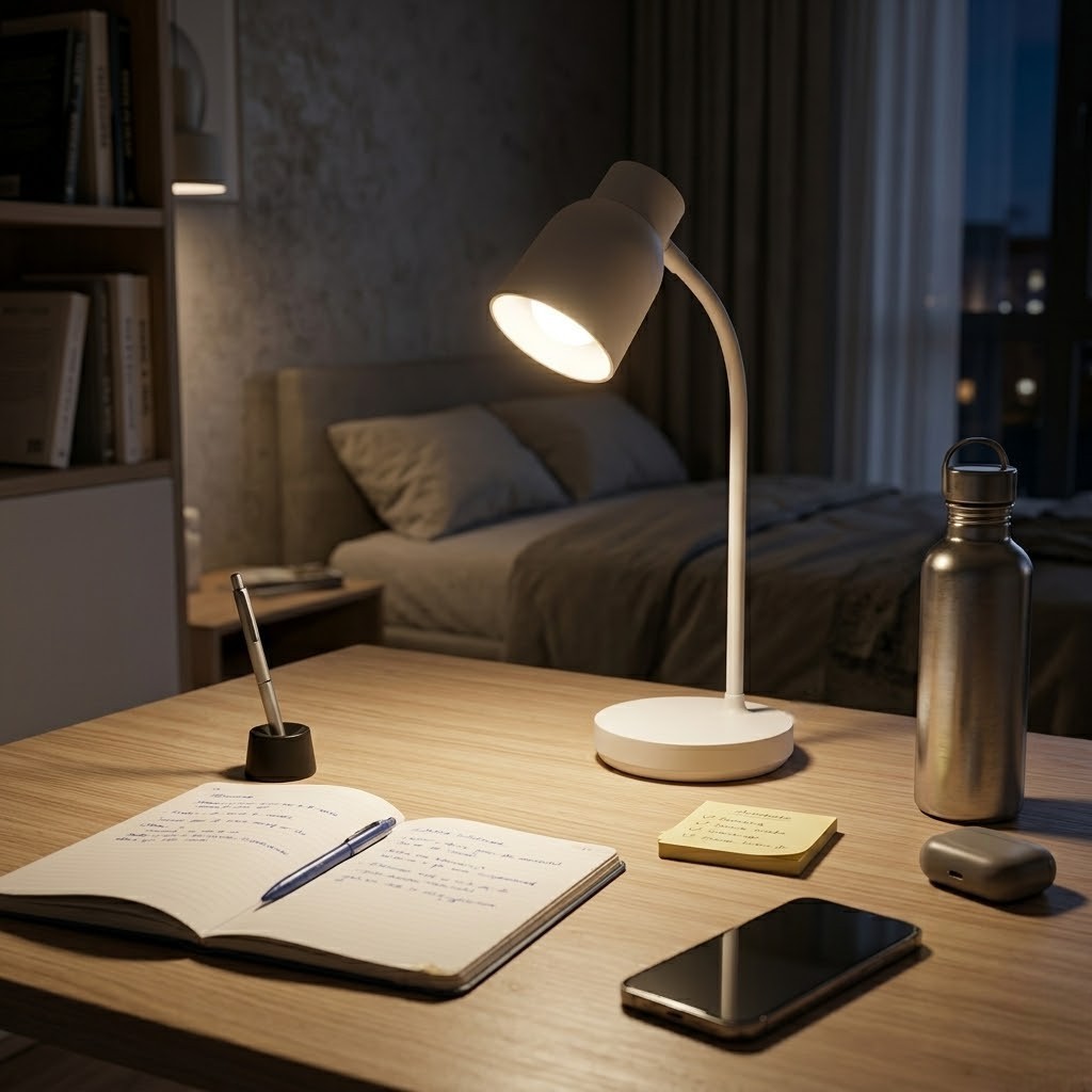 Lampe de bureau blanche design élégant