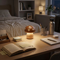 Lampe de bureau bois champignon