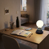 Lampe de bureau bleue pierre