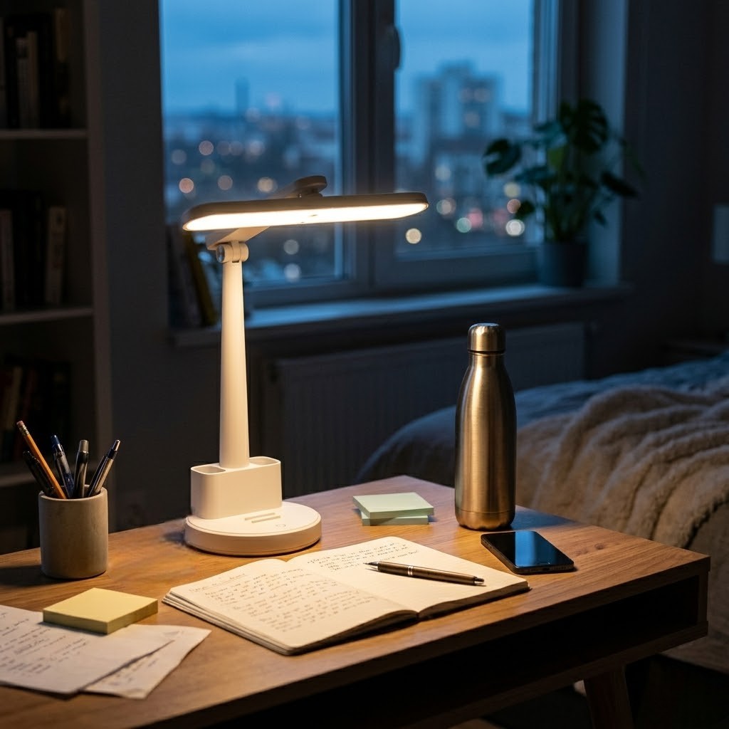 Lampe de bureau blanche tactile