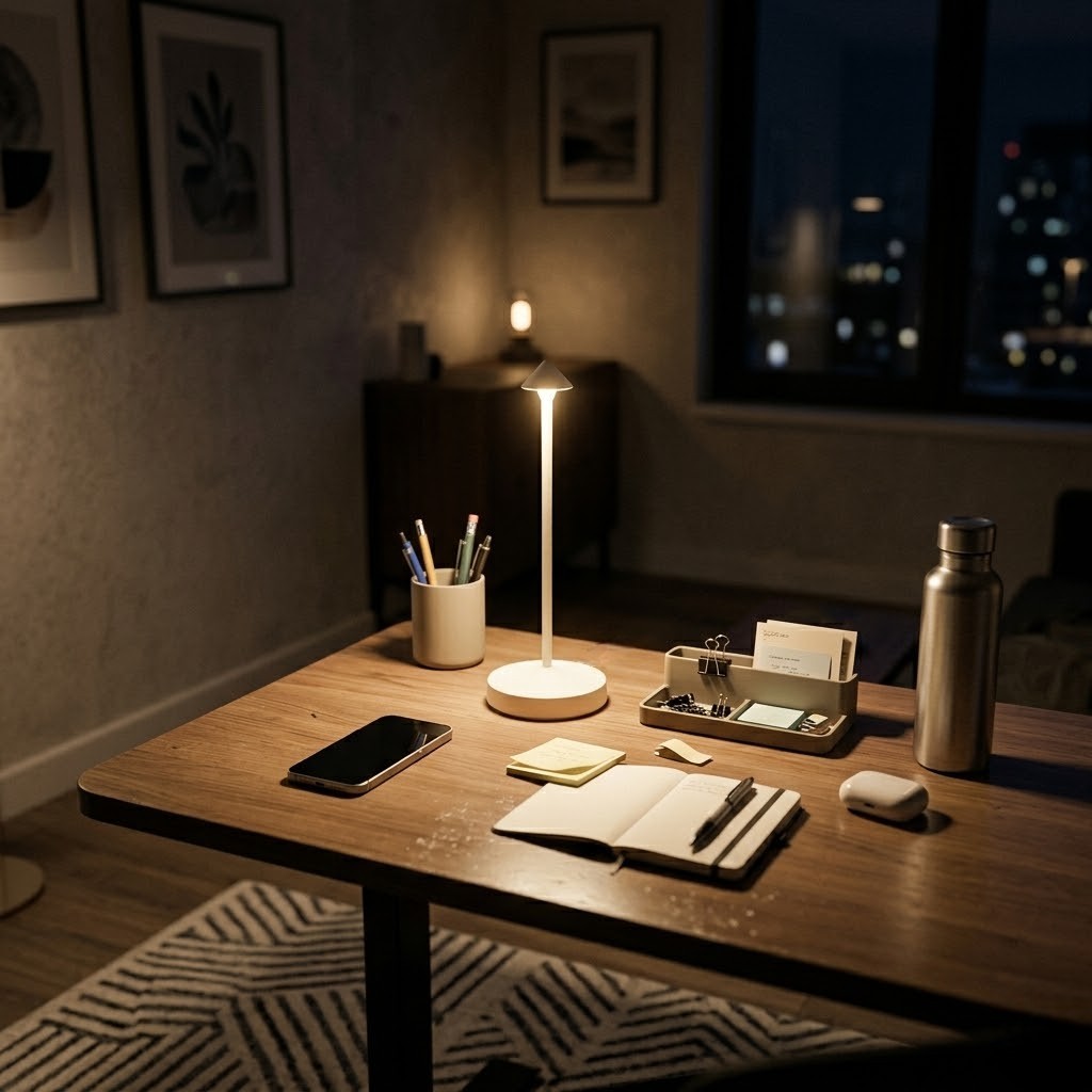 Lampe de bureau blanche moderne