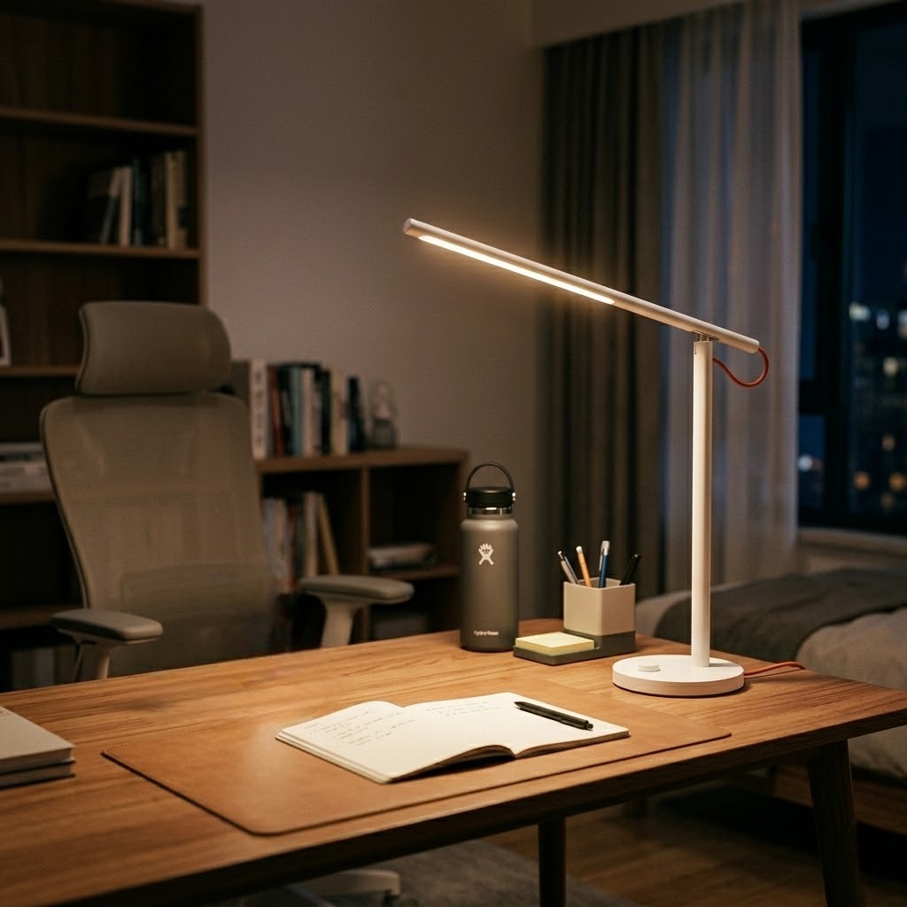 Lampe de bureau blanche minimaliste