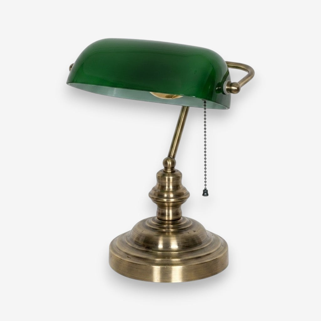 Lampe de bureau verte vintage