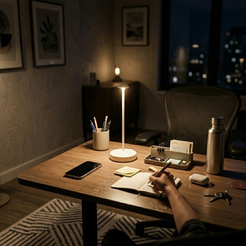 Lampe de bureau blanche moderne