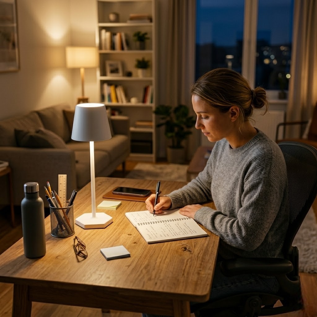Lampe de bureau blanche design