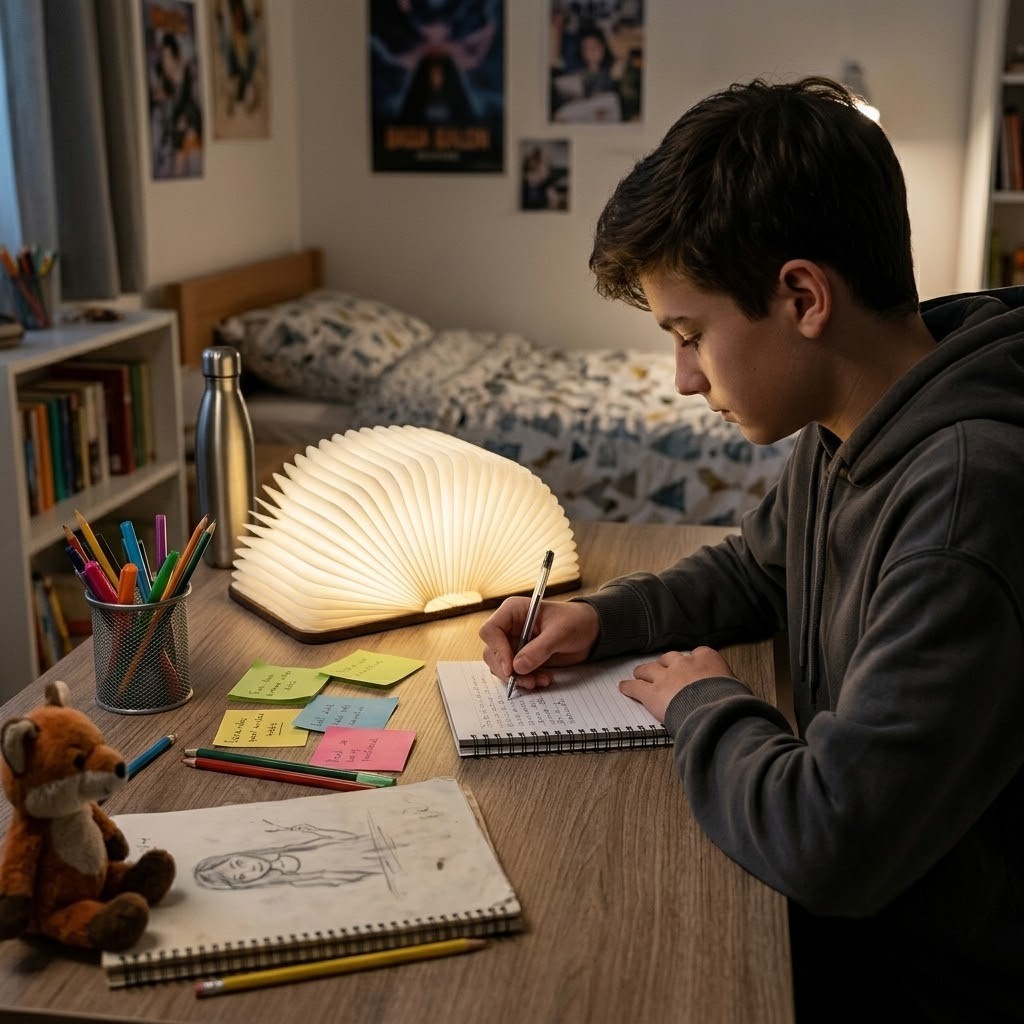 Lampe de bureau enfant livre lumineux
