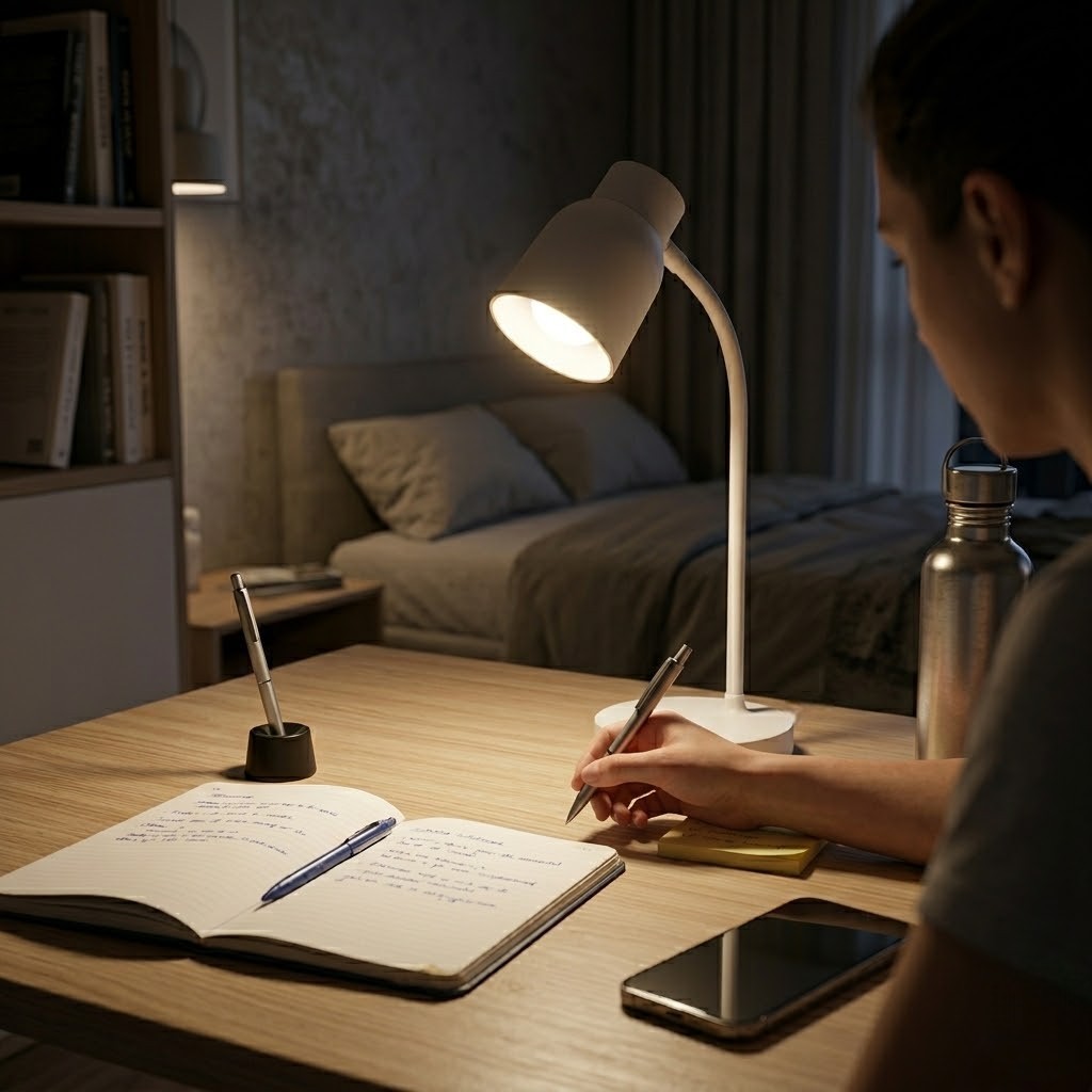 Lampe de bureau blanche design élégant